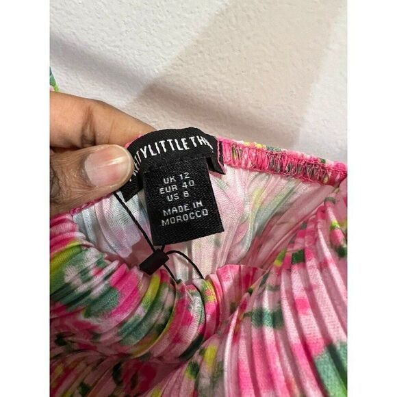 PLT NWT Coquette Romantic Dainty Pink Ethereal Garden Fairy Floral Maxi Dress - Picture 7 of 10